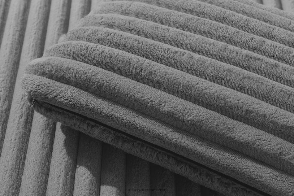 ACERA Dreisitzer-Sofa mit tiefer Sitzfläche aus grauem Kordstoff grau - Foto 7