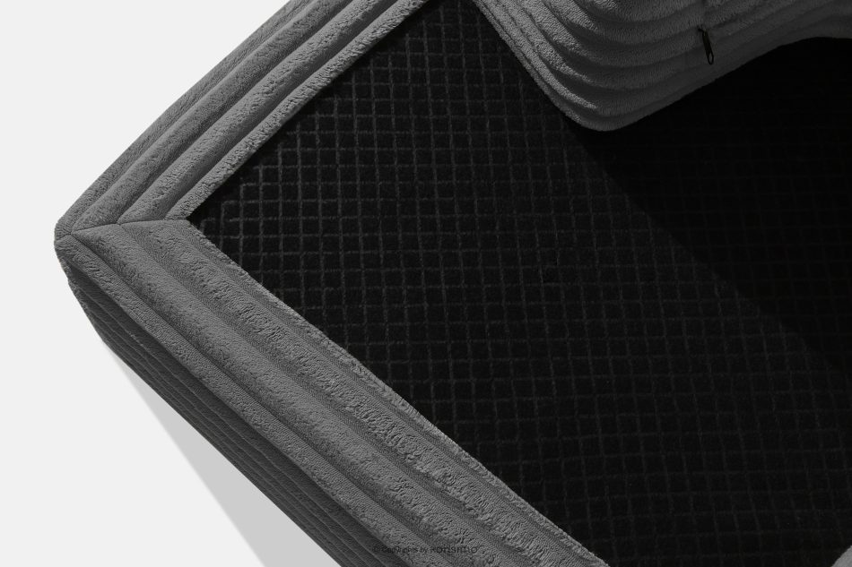 ACERA Dreisitzer-Sofa mit tiefer Sitzfläche aus grauem Kordstoff grau - Foto 9