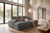 ACERA Dreisitzer-Sofa mit tiefer Sitzfläche aus grauem Kordstoff grau - Foto 14