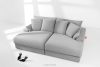 ACERA Dreisitzer-Sofa mit tiefer Sitzfläche aus hellgrauem Kordstoff hellgrau - Foto 2