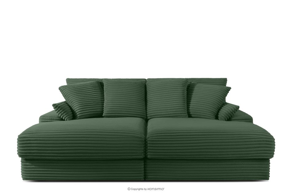 ACERA Dreisitzer-Sofa mit tiefer Sitzfläche aus dunkelgrünem Kordstoff dunkelgrün - Foto 0
