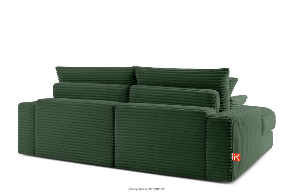 ACERA Dreisitzer-Sofa mit tiefer Sitzfläche aus dunkelgrünem Kordstoff dunkelgrün - Foto 3