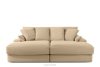 Dreisitzer-Sofa mit großzügiger Sitzfläche aus sandfarbenem Kordstoff