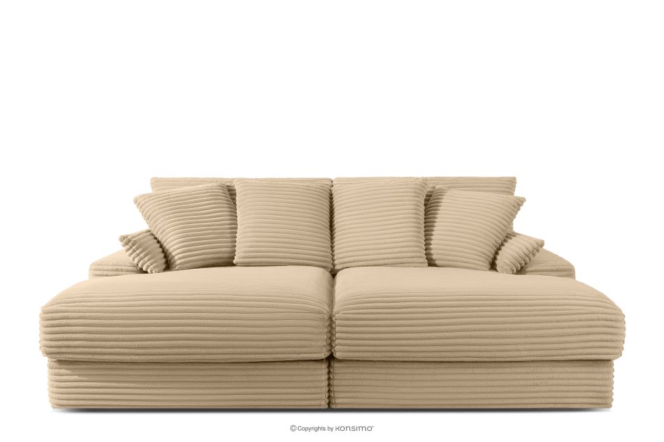ACERA Dreisitzer-Sofa mit großzügiger Sitzfläche aus sandfarbenem Kordstoff sandfarben - Foto 0