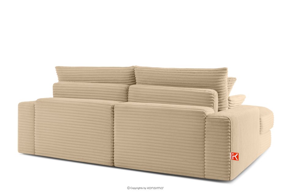 ACERA Dreisitzer-Sofa mit großzügiger Sitzfläche aus sandfarbenem Kordstoff sandfarben - Foto 3