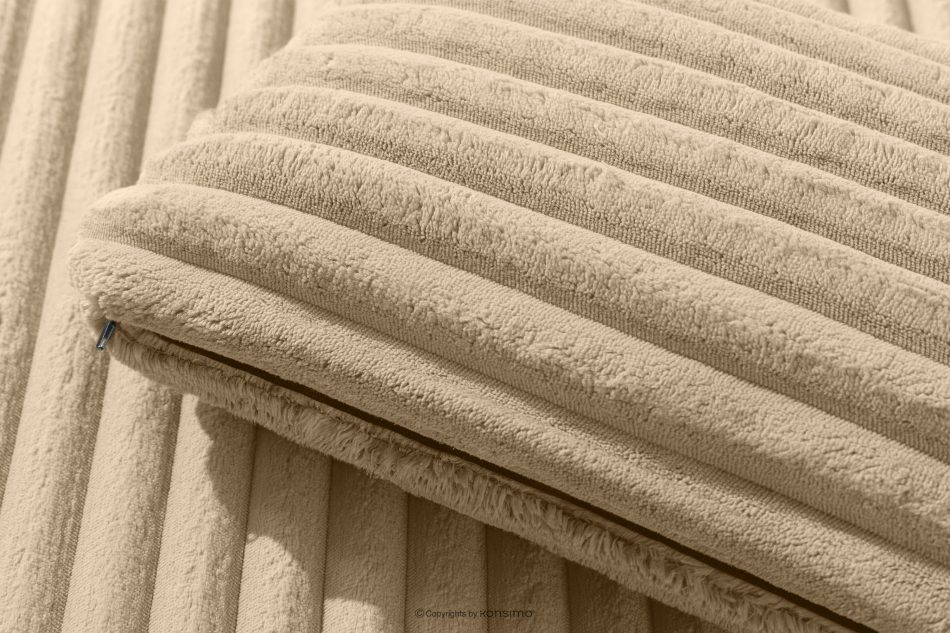 ACERA Dreisitzer-Sofa mit großzügiger Sitzfläche aus sandfarbenem Kordstoff sandfarben - Foto 7