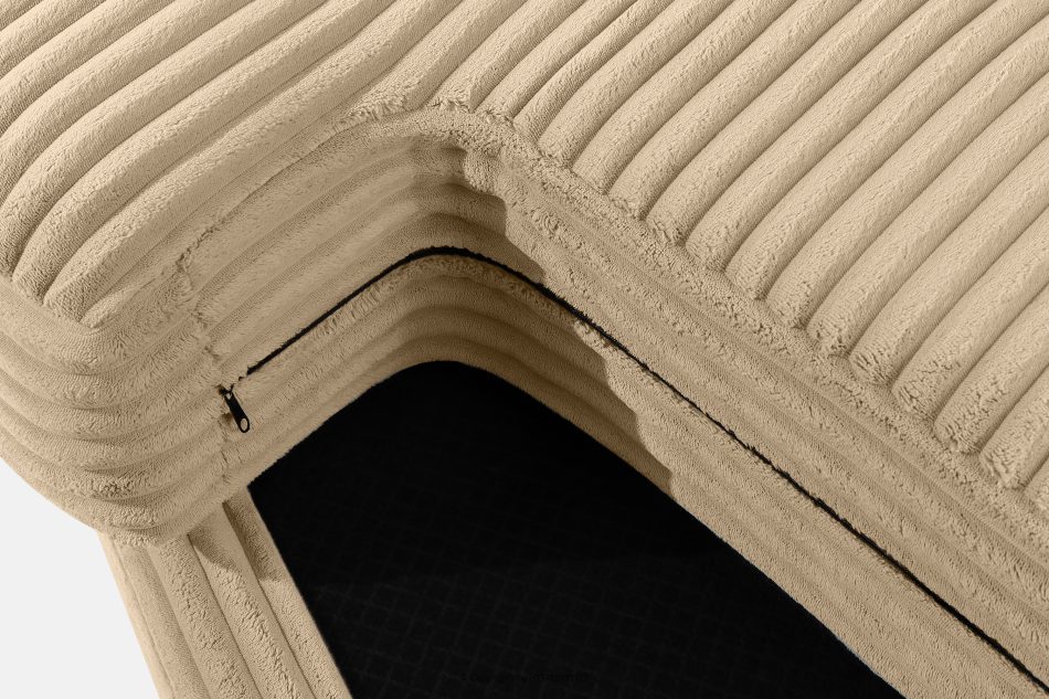 ACERA Dreisitzer-Sofa mit großzügiger Sitzfläche aus sandfarbenem Kordstoff sandfarben - Foto 8
