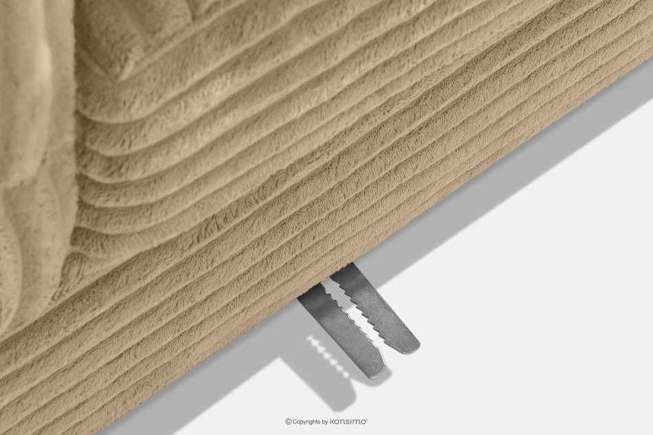 ACERA Dreisitzer-Sofa mit großzügiger Sitzfläche aus sandfarbenem Kordstoff sandfarben - Foto 10