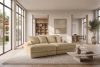ACERA Dreisitzer-Sofa mit großzügiger Sitzfläche aus sandfarbenem Kordstoff sandfarben - Foto 13