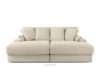 Dreisitzer-Sofa mit großzügiger Sitzfläche aus beigem Kordstoff