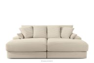Dreisitzer-Sofa mit großzügiger Sitzfläche aus beigem Kordstoff