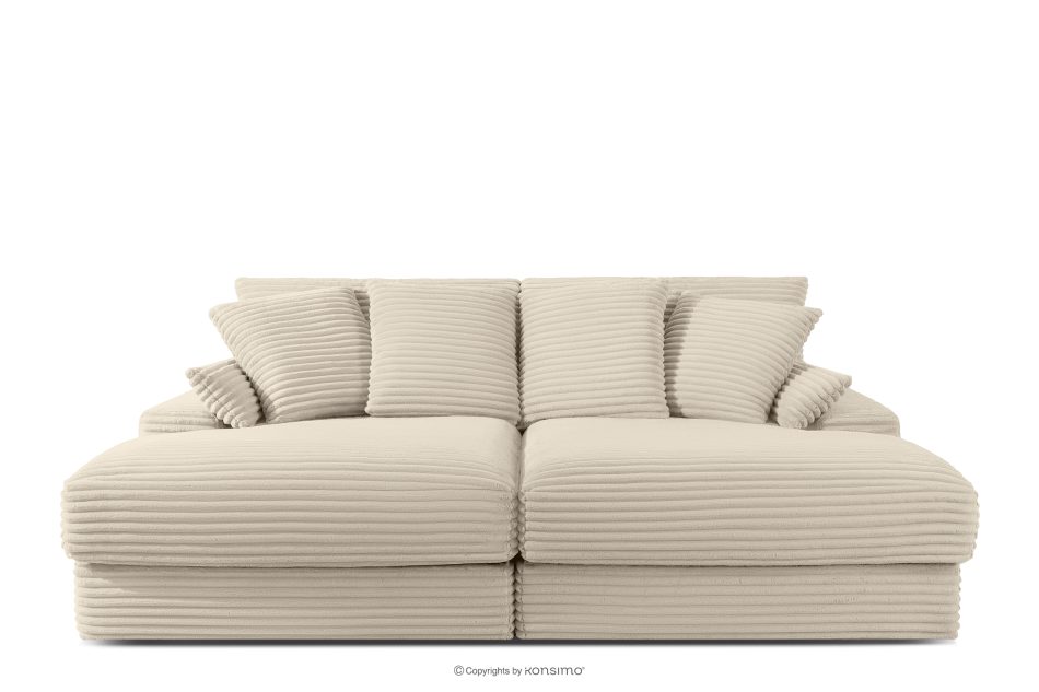 ACERA Dreisitzer-Sofa mit großzügiger Sitzfläche aus beigem Kordstoff beige - Foto 0