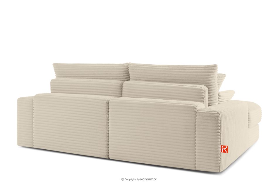 ACERA Dreisitzer-Sofa mit großzügiger Sitzfläche aus beigem Kordstoff beige - Foto 3