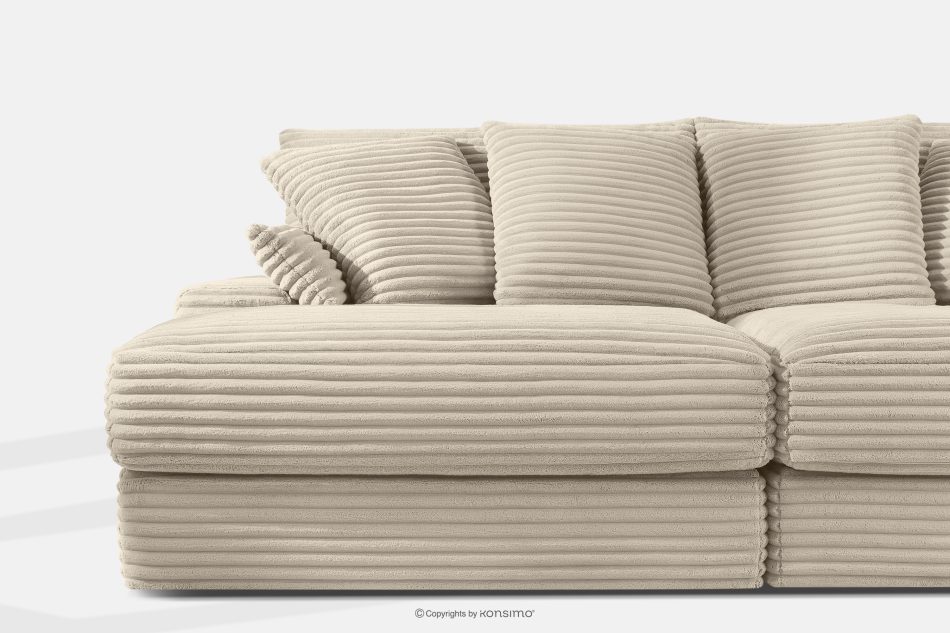 ACERA Dreisitzer-Sofa mit großzügiger Sitzfläche aus beigem Kordstoff beige - Foto 5