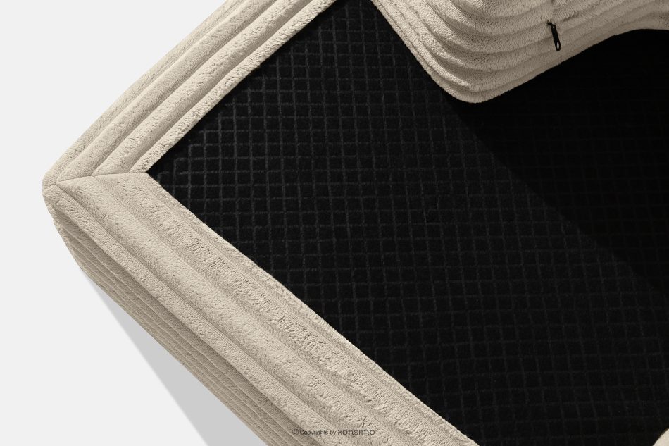 ACERA Dreisitzer-Sofa mit großzügiger Sitzfläche aus beigem Kordstoff beige - Foto 9