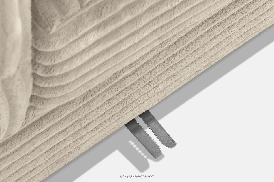 ACERA Dreisitzer-Sofa mit großzügiger Sitzfläche aus beigem Kordstoff beige - Foto 10