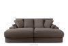 Dreisitzer-Sofa mit tiefer Sitzfläche aus braunem Kordstoff