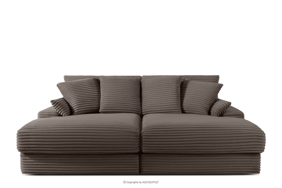 ACERA Dreisitzer-Sofa mit tiefer Sitzfläche aus braunem Kordstoff braun - Foto 0