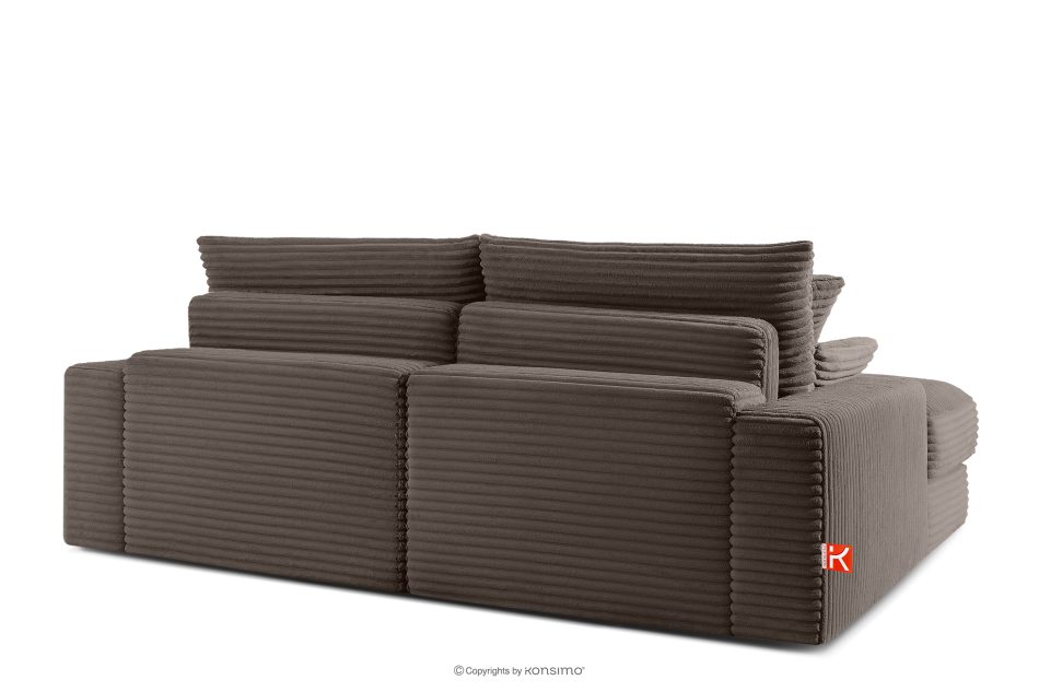 ACERA Dreisitzer-Sofa mit tiefer Sitzfläche aus braunem Kordstoff braun - Foto 3
