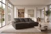 ACERA Dreisitzer-Sofa mit tiefer Sitzfläche aus braunem Kordstoff braun - Foto 13