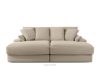 Dreisitzer-Sofa mit großzügiger Sitzfläche aus taupefarbenem Kordstoff