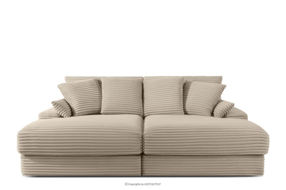 ACERA Dreisitzer-Sofa mit großzügiger Sitzfläche aus taupefarbenem Kordstoff taupe - Foto 0