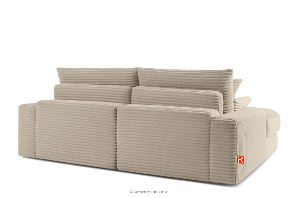 ACERA Dreisitzer-Sofa mit großzügiger Sitzfläche aus taupefarbenem Kordstoff taupe - Foto 3