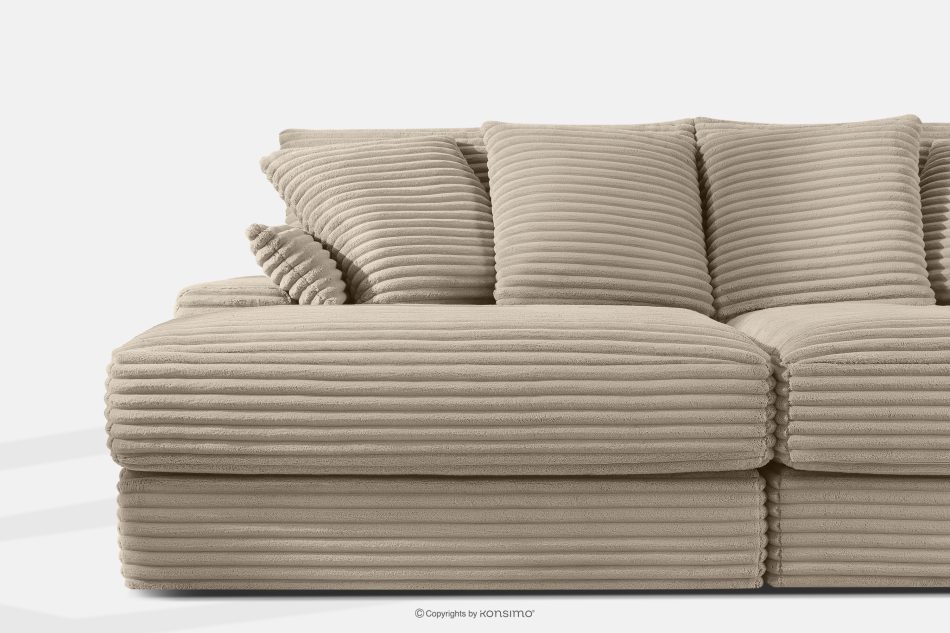 ACERA Dreisitzer-Sofa mit großzügiger Sitzfläche aus taupefarbenem Kordstoff taupe - Foto 5