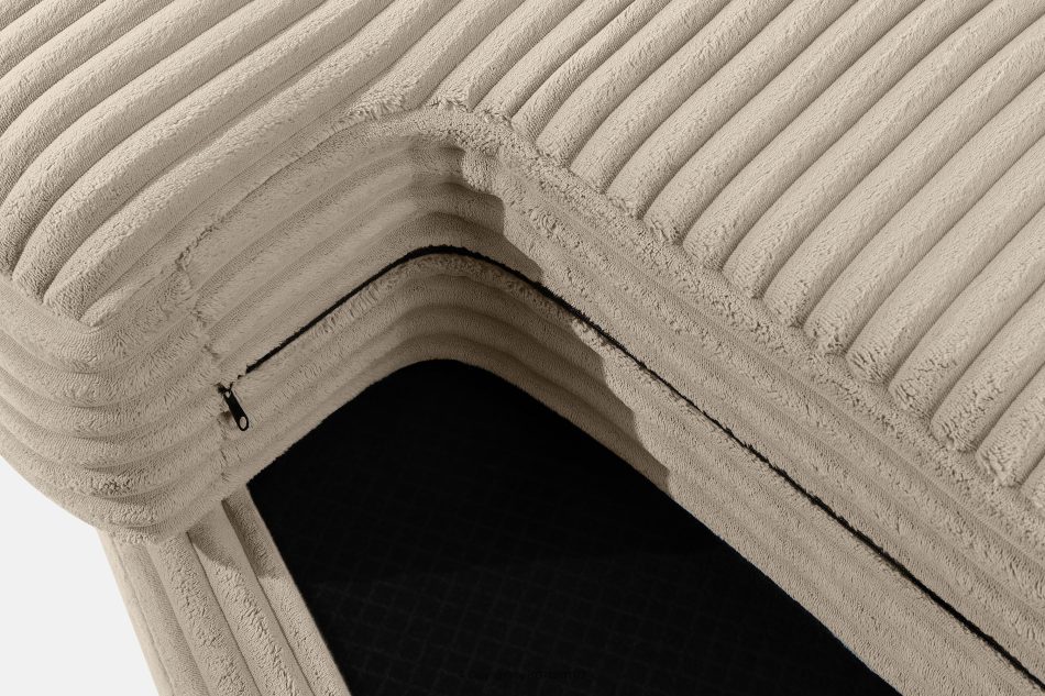 ACERA Dreisitzer-Sofa mit großzügiger Sitzfläche aus taupefarbenem Kordstoff taupe - Foto 8