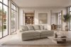 ACERA Dreisitzer-Sofa mit großzügiger Sitzfläche aus taupefarbenem Kordstoff taupe - Foto 13