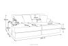 ACERA Dreisitzer-Sofa mit tiefer Sitzfläche aus grauem Kordstoff grau - Foto 16
