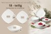 CARLINA Quadratisches Tafelservice für 6 Personen 18 Elemente weiß weiß - Foto 9