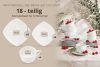 CARLINA Quadratisches Kaffeeservice für 6 Personen 18-teilig weiß weiß - Foto 10