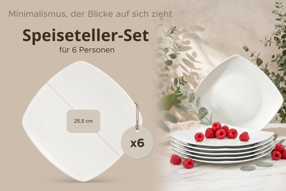 CARLINA Essteller 6tlg. weiß - Foto 7