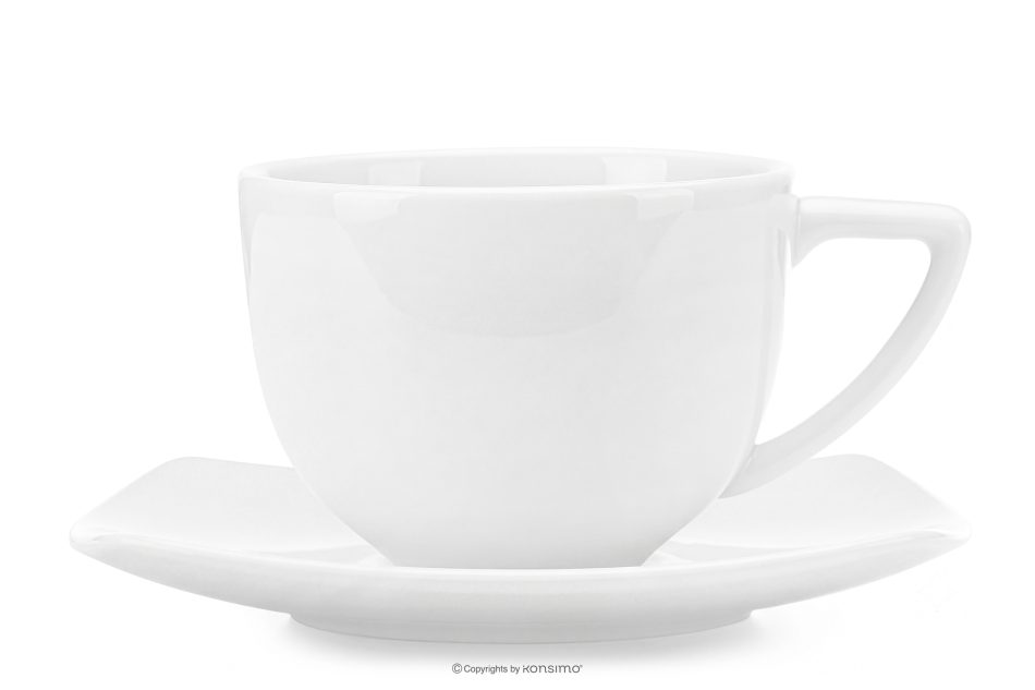 CARLINA Kaffeetasse mit Untertasse 6tlg. weiß - Foto 2