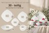 CARLINA Ess- und Kaffeeservice für 6 Personen 30 Elemente weiß weiß - Foto 15