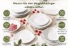 CARLINA Ess- und Kaffeeservice für 6 Personen 30 Elemente weiß weiß - Foto 16