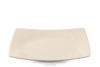 Quadratischer Dessertteller beige glänzend