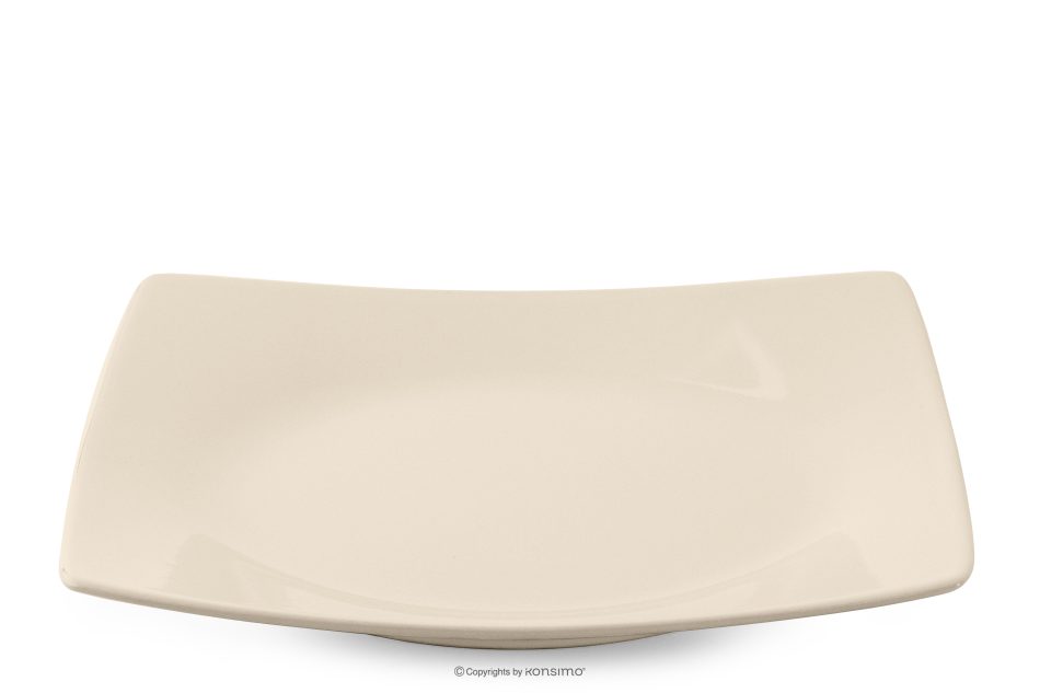 EPIRI Quadratischer Speiseteller beige glänzend beige glänzend - Foto 0