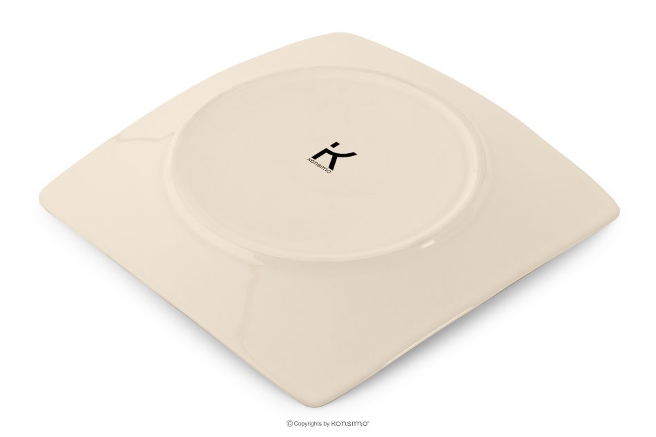 EPIRI Quadratischer Speiseteller beige glänzend beige glänzend - Foto 5