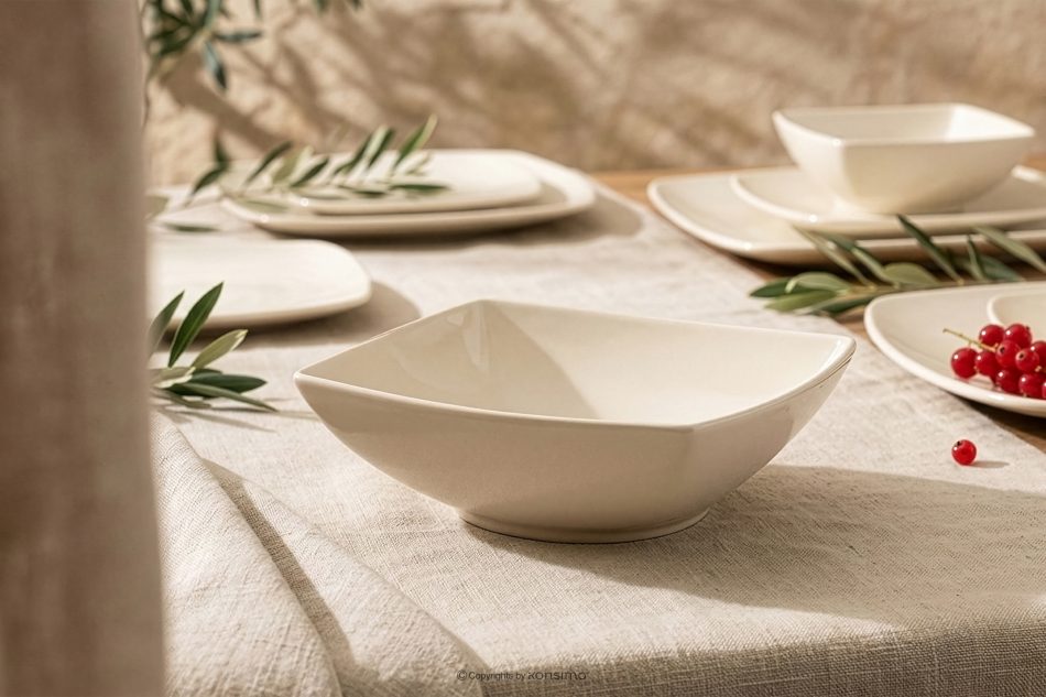 EPIRI Quadratischer Suppenteller beige glänzend beige glänzend - Foto 1