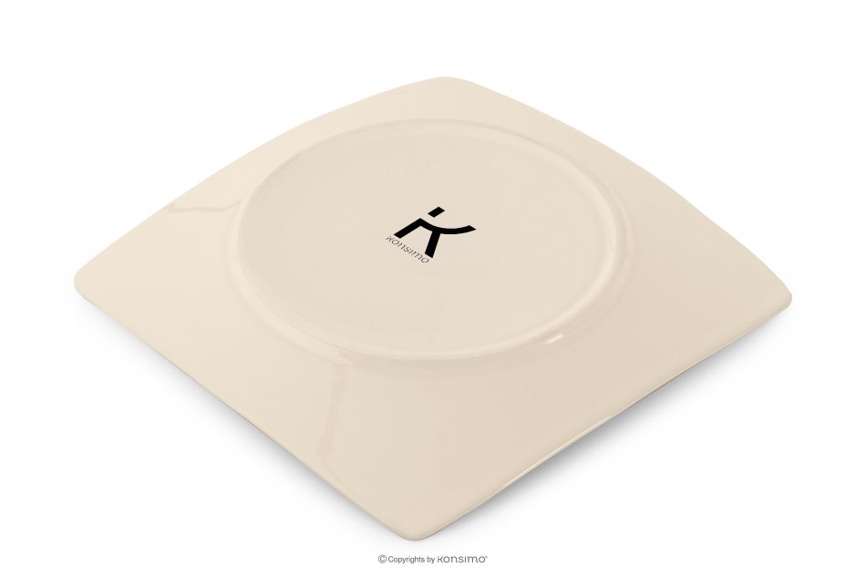 EPIRI Quadratisches Essgeschirrset beige glänzend 12 Personen (36 tlg) beige glänzend - Foto 3