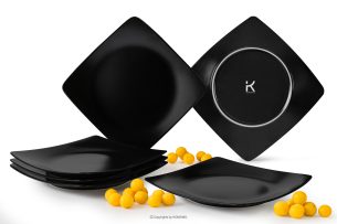 EPIRI, https://konsimo.de/kollektion/epiri/ Speiseteller 6-tlg. schwarz matt mattes schwarz - Foto