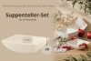 EPIRI Quadratischer Suppenteller beige glänzend 6 tlg beige glänzend - Foto 8