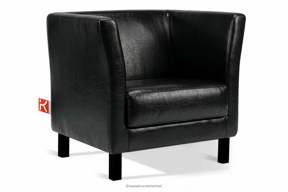 ESPECTO Wartezimmerstuhl schwarz Kunstleder schwarz - Foto 2