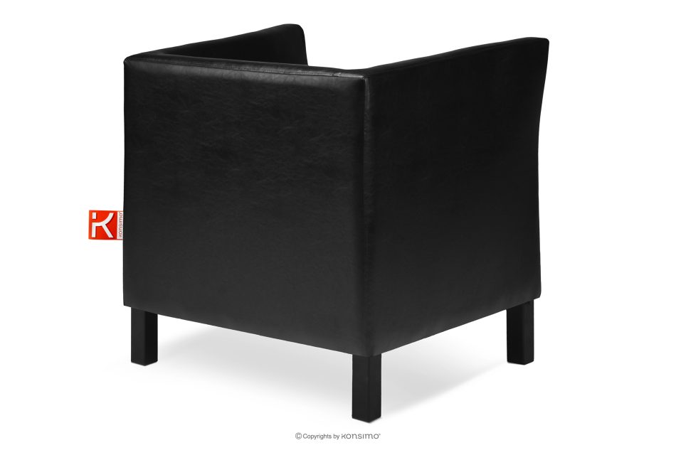 ESPECTO Wartezimmerstuhl schwarz Kunstleder schwarz - Foto 3