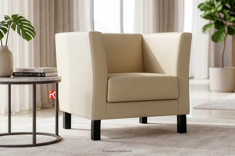 ESPECTO Wartezimmersessel ecru Kunstleder creme - Foto 1