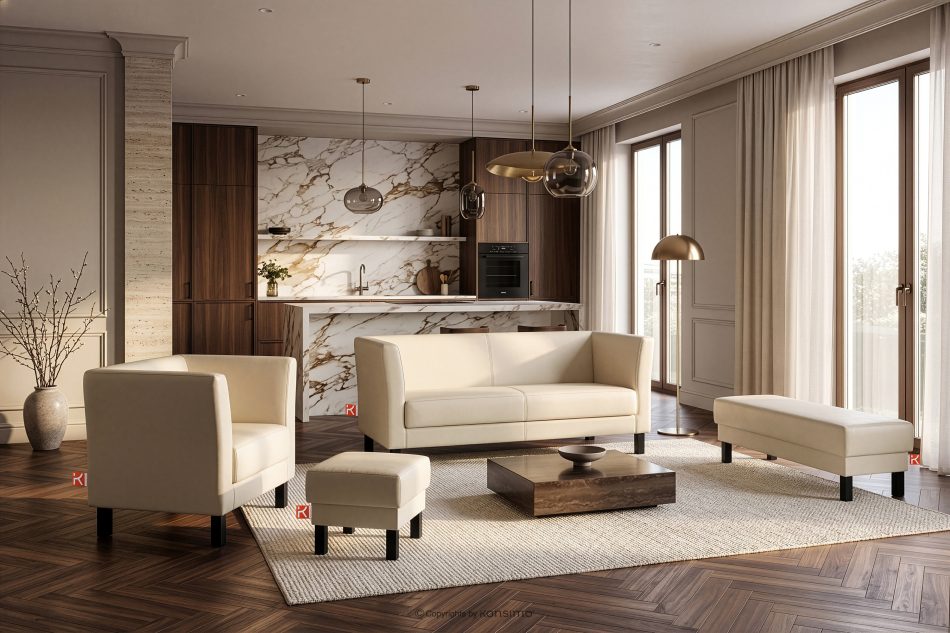 ESPECTO Wartezimmersessel ecru Kunstleder creme - Foto 10