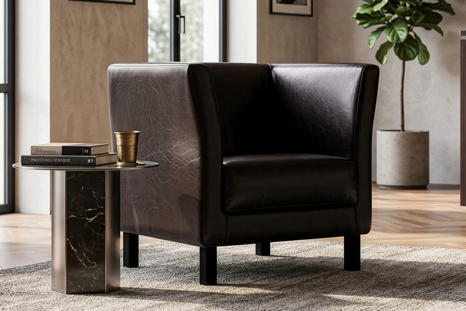 ESPECTO Wartezimmersessel braun Kunstleder dunkelbraun - Foto 1