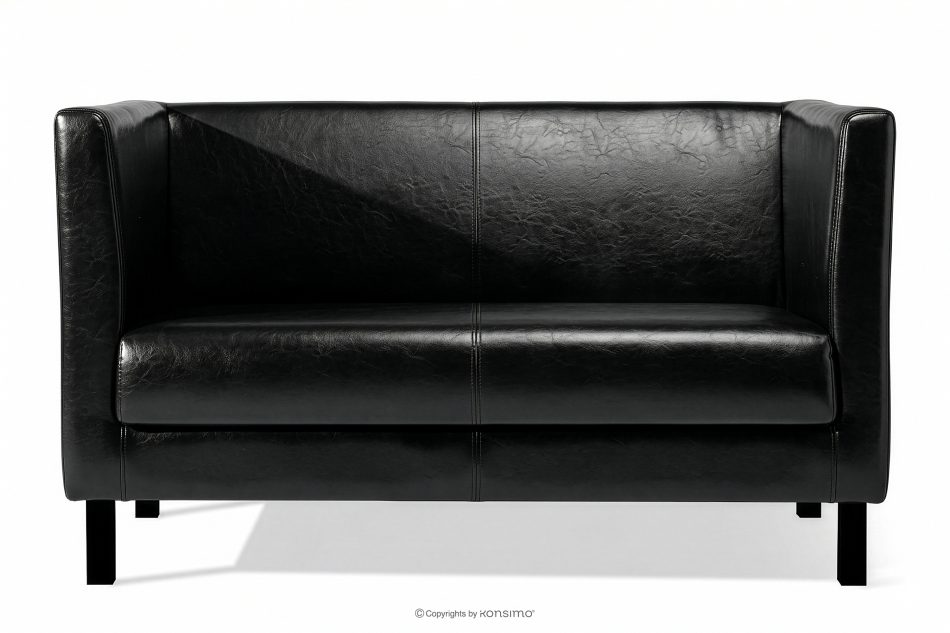 ESPECTO Schwarzes Kunstleder-Wartezimmersofa schwarz - Foto 0